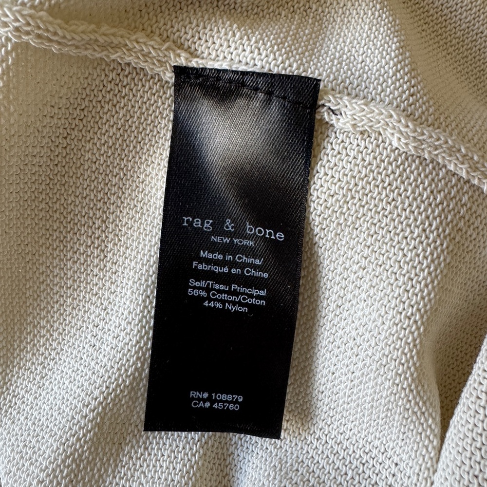 rag & bone Cream Men's Short Sleeve Tee - Picture 7 of 7